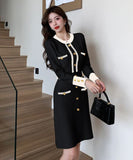 ミニドレス かわいい ひざ丈ドレス 新作 秋冬 ニット MY2-ZED888512GT513