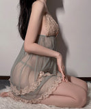 パジャマ ルームウェア ランジェリー 新作 透け感 かわいい MY8-GR1341