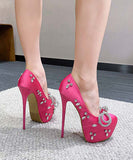 【2色】ハイヒール ピカピカ ダイヤモンド 新作 セクシー　リボン 話題 XH5-XL-MY-258-170