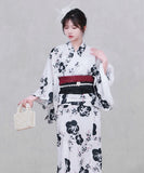 【日本翌日発送】新作浴衣【月影の梅×濡羽】 セパレート 二部式 浴衣 上下セット 巻きタイプ 兵児帯 大人 レディース YKT-25E011
