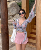 【3点セット】水着 ビキニ セクシー ワンピース INS話題 ビーチ 旅行 XH7-GM‐adn2111