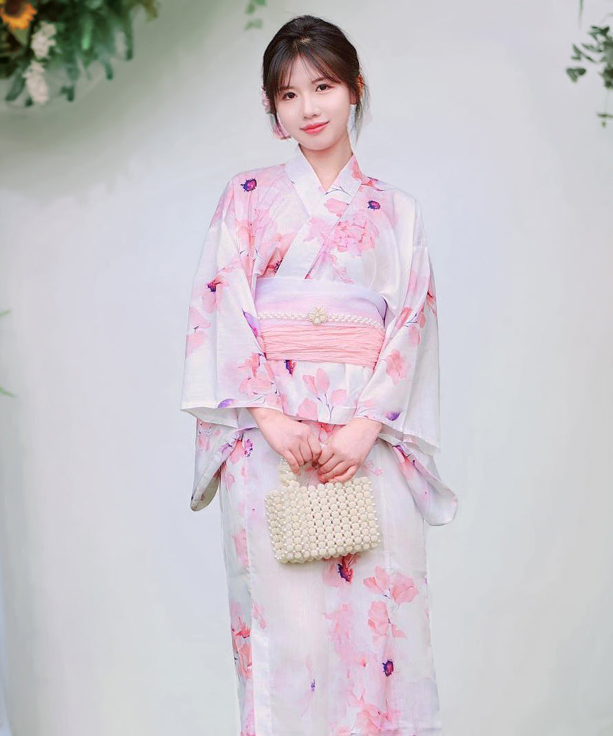 【日本翌日発送】ワンピース浴衣 3点セット 二部式浴衣 レディース セパレート浴衣 兵児帯 キャミワンピ 簡単 簡易 大人 レトロ 可愛い おしゃれ 工場直販 全25タイプ  YKT-25D-016