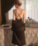 6色【ドレス+コート】パジャマ ルームウェア セクシー かわいい 新作 MY8-GR1854