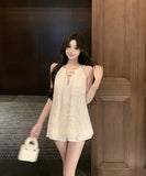 ミニドレス Aライン ノースリーブ カワセクシー 着痩せ 気質 エレガント キラキラ XH2-XKD-D529-6926-Jun4