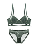 【4色上下セット】ブラジャー パンティ 新作 レース 透け感 かわいい MY8-YC-W8813