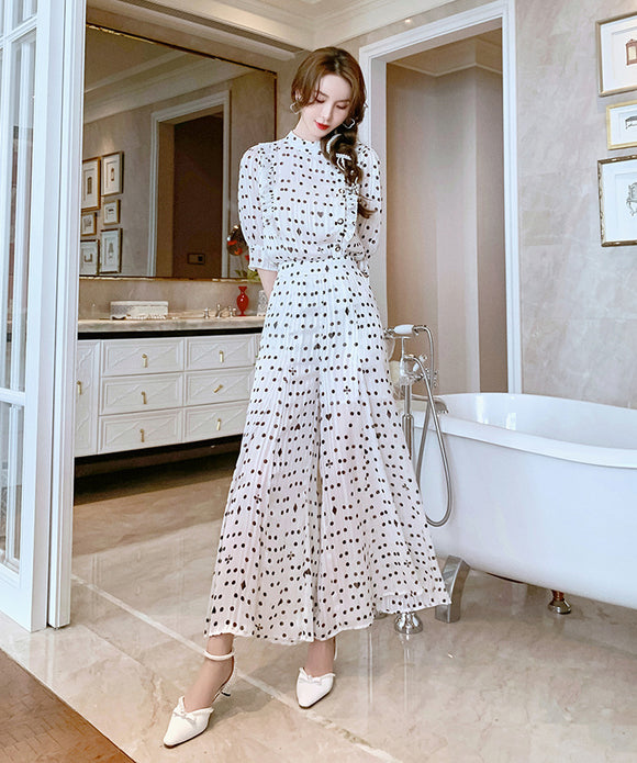 【上下セット】ワイドパンツ 新作 トッド柄 かわいい 透け感 夏 柔らかい 涼しい MY2-JY4790