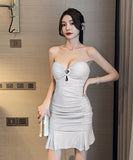 ミニドレス キャバドレス かわいい 新作 肌見せ MY2-YM8748