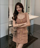 ミニドレス ゴージャス 高品質 手作り かわいい キラキラ MY2-RY-A0988