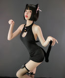 3点セット コスプレ 透け感 猫 かわいい 新作 谷間魅せ 勝負 MY8-GR805