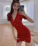 ミニドレス ニット 新作 かわいい 激得 3色 キャバドレス MY2-MLS4647