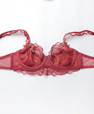 【5色上下セット】下着 ブラランジェリー レース フリル 刺繡 透け感 MY8-SMX9241