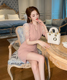 【自社匠手作り絶品】ミニドレス ドレス 新作 ゴージャス レース かわいい MY2-JY20340