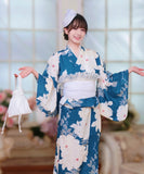 【日本翌日発送】新作浴衣【牡丹夢語×白】 セパレート 二部式 浴衣 上下セット 巻きタイプ 兵児帯 大人 レディース YKT-25E009