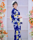 【日本翌日発送】新作浴衣【宵ひまわり×薄卵】 セパレート 二部式 浴衣 上下セット 巻きタイプ 兵児帯 大人 レディース YKT-25E010