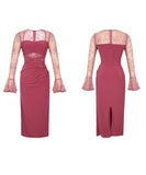 膝丈ドレス 手作り キャバドレス レース セクシー タイトドレス 気質 XH2-JY20866