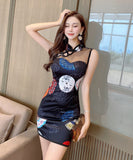 チャイナドレス ミニドレス キャバドレス 新作 セクシー 透け感 MY2-MLS5168