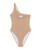 【2色】水着 セクシー 谷間魅せ 体型カバー 着瘦せ ワンショルダー MY7-JCL-002