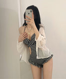 千鳥格子 水着ビキニ 夏 可愛い モノキニ 体型カバー 温泉 旅行 XH7-JCL8211