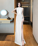 ロングドレス 新作 セクシー パーティードレス 透け感 セクシー MY2-YM9141