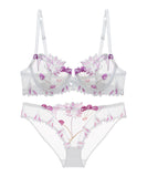 【4色】上下セット ランジェリー ブラ 下着 刺繡 レース 高級感 MY8-SMX9208