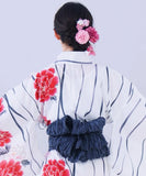 【日本即日発送】浴衣 浴衣セット 兵児帯 半身柄 浴衣2点セット レディース 古典柄 大人柄 祭り 花火 フリーサイズ 個性的 大人可愛い 簡単 上品  YKT-BS-001