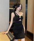 ミニドレス キャバドレス 谷間魅せ ワンショルダー 指名 目線ゲット MY2-YM8737