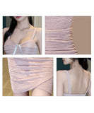 ミニドレス キャバドレス 新作 かわいい 谷間魅せ 2色 MY2-YM8765