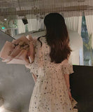 サマードレス ロングドレス 花柄 かわいい 涼しい 通気性抜群 MY2-XSD-833WP