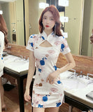 3色 ミニドレス チャイナドレス ゴージャス セクシー MY2-MLS7704