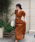 【2点セット】2色 ロングドレス 新作 韓国ファッション かわいい  MY2-TS851