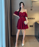 【4色】新作 ミニドレス Aライン かわいい フリル 着瘦せMY2-YM8747