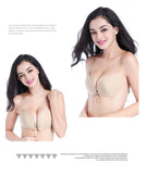 ヌードブラ 編み上げ シリコンブラ ボリューム感 YN-BR0002