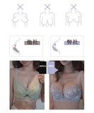 【上下セット】4色 下着 ショーツ ブラジャー パンティ かわいい 刺繡 レース MY8-DWJ-AF