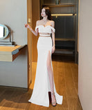 ロングドレス パーティー ドレス 新作 3色 オフショルダー セクシー MY2-YM9142