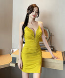 【3色】ミニドレス キャバドレス 谷間魅せ セクシー 勝負 かわいい 指名 MY2-YM8746