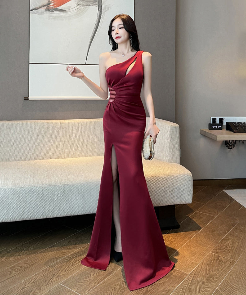 3色】ロングドレス セクシー 着瘦せ パーティードレス 新作 MY2-YM9131