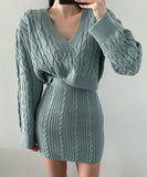 【上下セット】ニット ドレス 新作 ゴージャス 高見え かわいい MY2-QT-QG2210