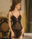 4色 パジャマ ルームウェア ランジェリー 新作 透け感 背露出 MY8-GR1899