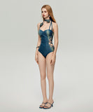 水着 デニム セクシー 着瘦せ かわいい ビキニ モノキニ タンキニ XH2-KSD2316