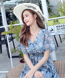 【2色】サマードレス サンドレス かわいい 花柄 通気 MY2-XMM-6787