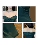 【3色】ロングドレス パーティードレス 谷間魅せ 新作 脚長 MY2-YM9148