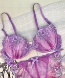 【3色上下セット】ブラ 下着 ランジェリー レース 刺繡 かわいい MY8-SHX-R001
