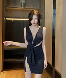 ミニドレス キャバドレス 新作 谷間魅せ 肌見せ セクシー MY2-YM8736