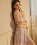 【2色】セクシールームウェア 透けシースルー ナイトウェア 大人セクシー レースキャミソール KS8-GRC6030