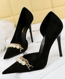 【2色・ヒール11/7㎝】ハイヒール パンプス 高見え ゴージャス 高品質 脚長効果 MY5-8829-2