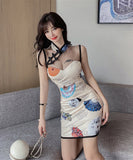 チャイナドレス ミニドレス キャバドレス 新作 セクシー 透け感 MY2-MLS5168