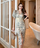 ひざ丈ドレス ミニドレス 新作 レース 花柄 高見え MY2-JY50042