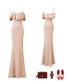 【4色】ロングドレス パーティードレス ゴージャス フリル 新作 MY2-XYD2320