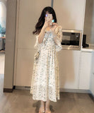 サマードレス ロングドレス 花柄 かわいい 涼しい 通気性抜群 MY2-XSD-833WP