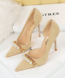 【2色・ヒール11/7㎝】ハイヒール パンプス 高見え ゴージャス 高品質 脚長効果 MY5-8829-2